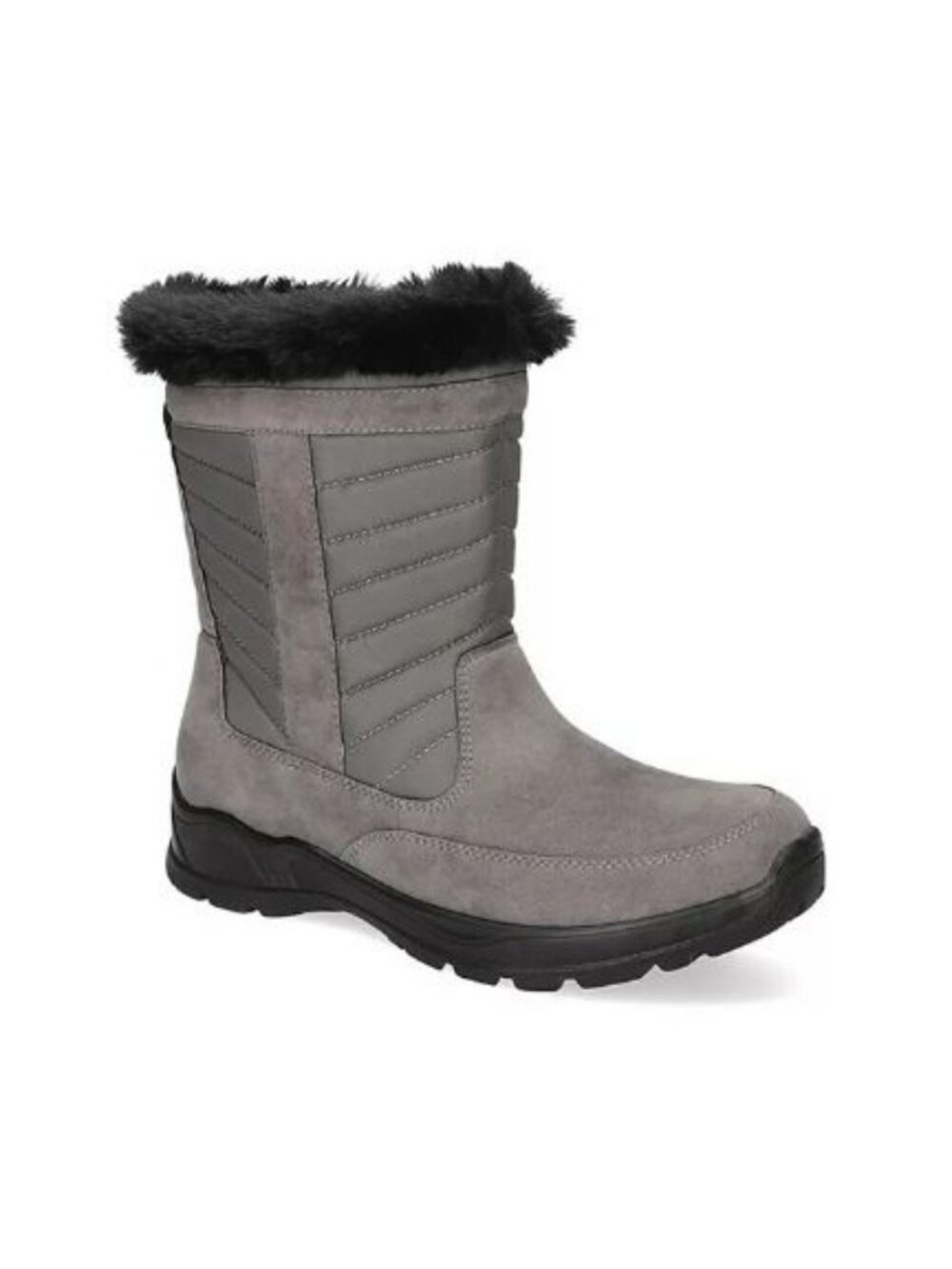 Easy Street Women's Frazer Grey Waterproof Side Zip Boots Size 8 W (MSRP $90)